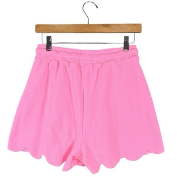 Dudley Stephens Scallop Fleece Shorts | Hot Pink Lounge Casual | Women’s XS - Picture 2 of 8